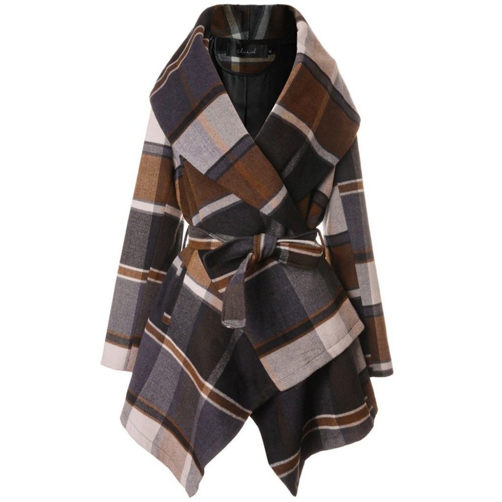🎈Host Pick🎈 Plaid Turn Down Collar Wool Coat - Picture 3 of 13